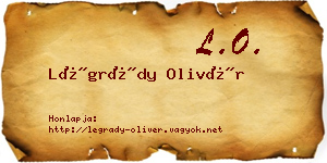 Légrády Olivér névjegykártya